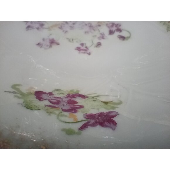 Bowl Norcrest Sweet Violet Floral Lustre Background 1970s VT500 7 Inch Vintage - Picture 9 of 16